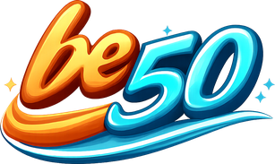 be 50 সাইটের নীল লোগো